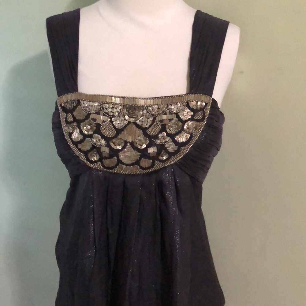 Hoss Intropia, babydoll dress with metallic embellishment Size 40